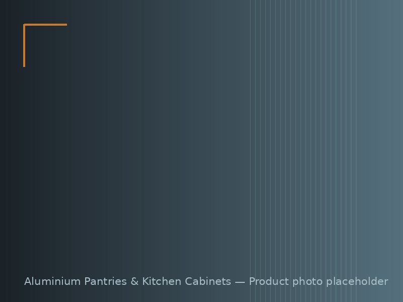Aluminium pantry and kitchen cabinet systems by LOTUS ALUMINIUM